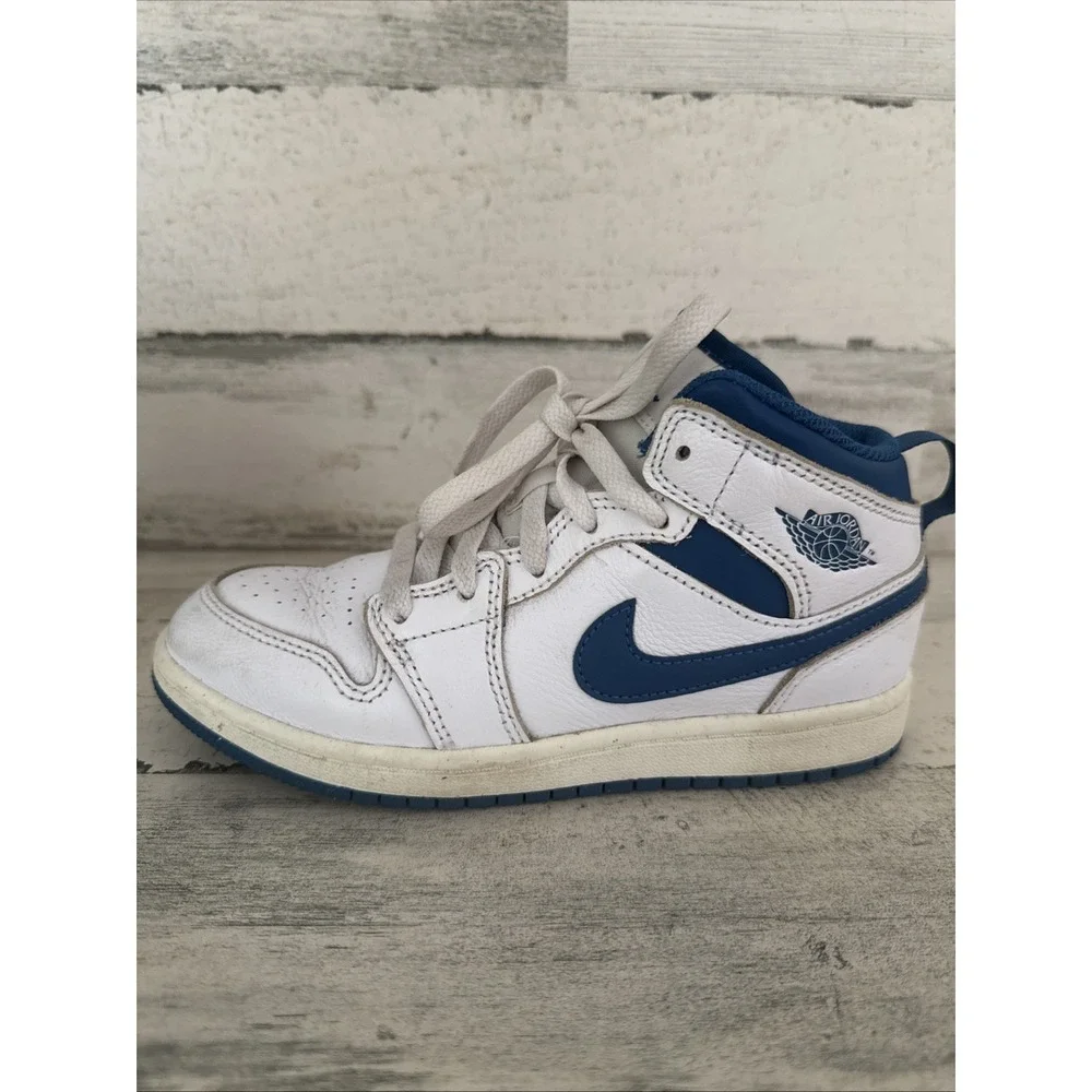Nike Air Jordan 1 Mid SE PS Athletic Shoes Industrial Blue (FN7493-141) Size 1.5